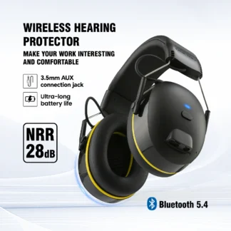 SNR 30dB Bluetooth 5,4 orejera recargable protección auditiva Industrial para trabajadores de la construcción seguridad de reducción de ruido