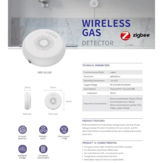 Probador de fugas de Sensor de Gas Natural licuado con alarma de seguridad para el hogar blanca