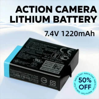7,4 V 1220 mAh AHDBT-801 para Hero8 Hero7 Hero6 Cámara de acción Batería de litio