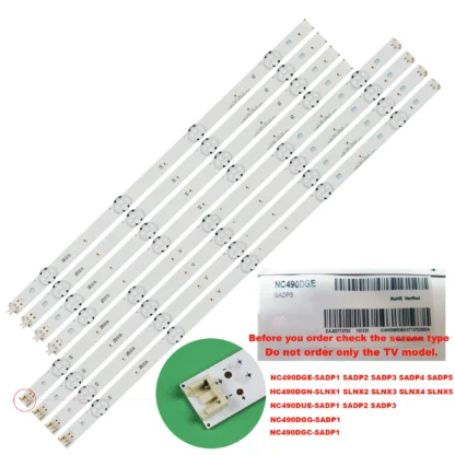 Tira de LED para iluminación trasera para 49LF5500 49LF5100 49UH6030 49UF640V LGE_WICOP_49inch_UHD/FHD_REV05_A LGE_WICOP_49inch_UHD/FHD_REV05_B