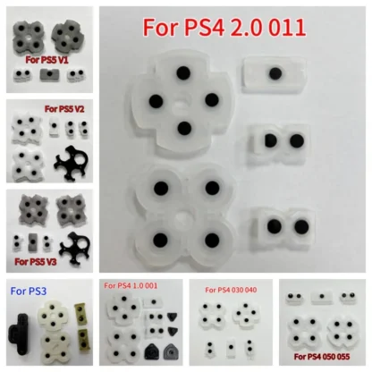15 set/lote 1,0 001 2,0 020 030 040 050 V1 V2 almohadilla de goma de silicona conductora para controlador Ps3/Ps4/Ps5