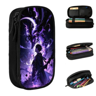 Nuevos estuches de lápices niveladores Solo S-ung Jin-woo, estuches de lápices de Anime, bolígrafo para niños, bolsa de almacenamiento grande, suministros escolares, papelería de regalo