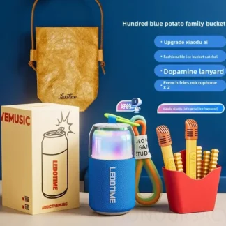 Mini máquina de Karaoke con luz RGB, altavoz LED portátil con Bluetooth, adecuado para fiestas familiares de cumpleaños, micrófono para niñas y niños