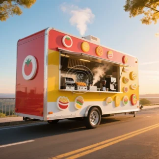 Remolque de comida rápida personalizado 2025 con cocina completa, carrito de tacos para perros calientes, remolque de Catering de concesión, camión de comida