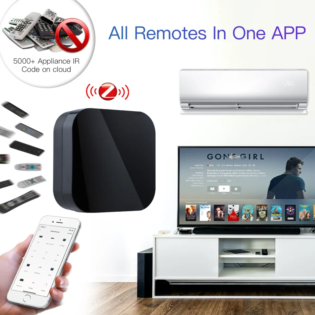 El control remoto infrarrojo ZigBee funciona con el control remoto inalámbrico Alexa Google Home alimentado por Tuya