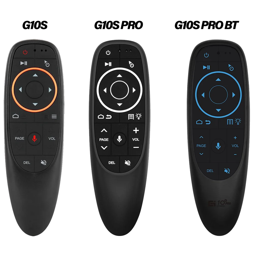 G10S Pro Control remoto por voz G10SPro BT 2,4G inalámbrico Air Mouse giroscopio retroiluminado controlador de TV inteligente para decodificador Android