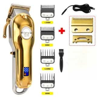 Cortadora de pelo Kemei para hombres, cortadora de pelo profesional, maquinilla de afeitar eléctrica, Máquina para cortar cabello recargable, cortadora de KM-1986