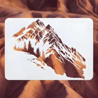 Plantillas DIY de montaña A4, 29x21cm, pintura de pared, libro de recortes colorear, álbum en relieve, plantilla de tarjeta de papel decorativa, pared