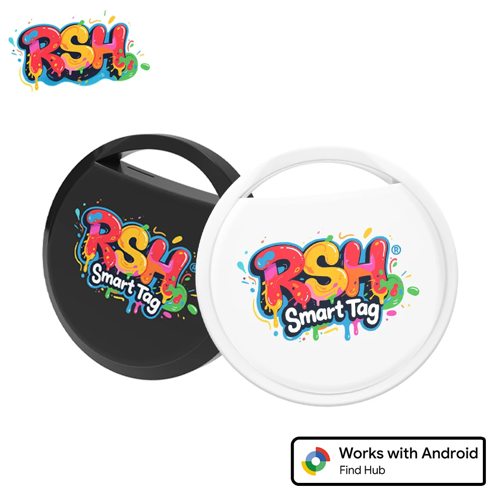 RSH marca genuino Android GPS Tracker funciona con Google's Find Hub localizador de mascotas para Xiaomi Samsung etiqueta inteligente para billetera Bikc Finde