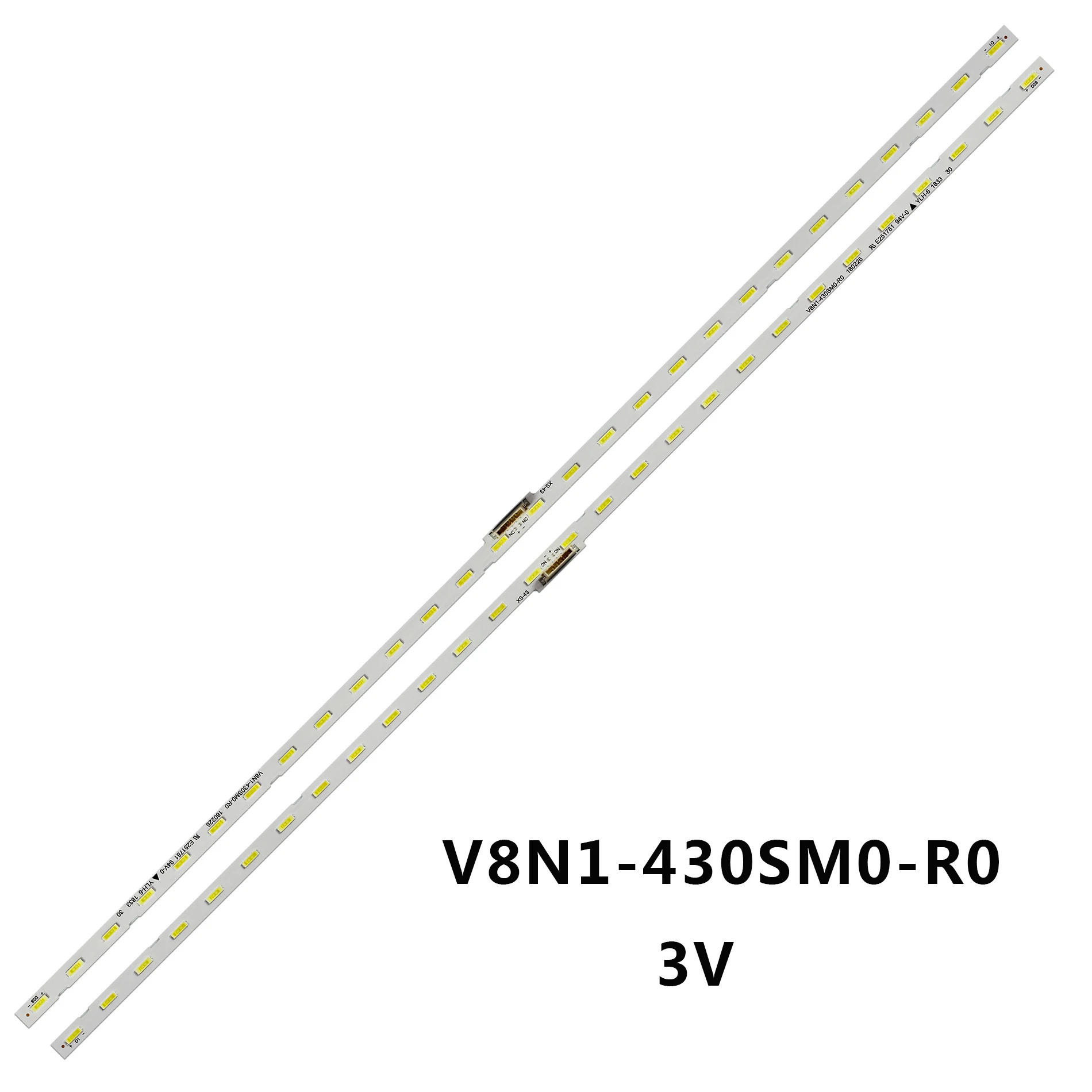 Tira de LED para iluminación trasera (3V) para UE43RU7410U UE43RU7025K UE43RU7400 LM41-00606A V8N4-430SM0-R0 BN96-46053A CY-NR043HGHV1V UE43RU7400U