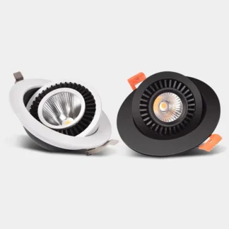 Panel de luz LED regulable, luz empotrable de techo, 5W7W10W12W15W18W24W, foco LED redondo ajustable, AC85-265V