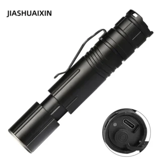 JIASHUAIXIN nuevo XHP50 Zoom tipo C carga compacto y ligero Clip de bolígrafo luz fuerte M09 linterna táctica