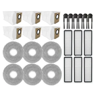 LECKL-bolsa de polvo filtro HEPA Cepillo Lateral paño de mopa 24 Uds para Xiaomi para Mijia M40S/OV31CN piezas de aspiradora