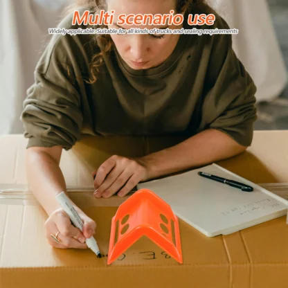 Protectores de borde de esquina, protectores de carga de remolque de plataforma plana de plástico naranja para correas de amarre, accesorios para camiones, 1 Uds.