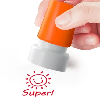 Lindo sello de profesor multicolor de lujo o sello divertido para niños con logotipo personalizado papelería oficina Stamper OEM