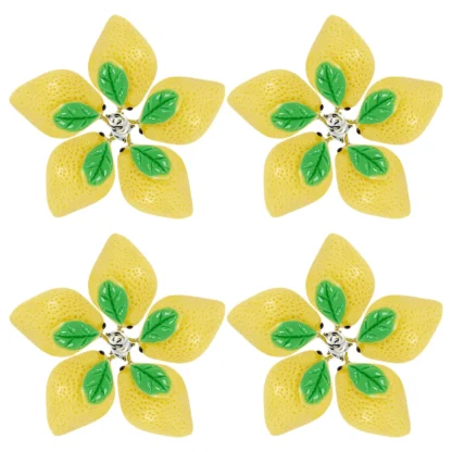 20 piezas dijes de resina de limón, colgantes creativos de frutas, fabricación de joyas DIY, pulsera, collar, pendientes, accesorios de verano