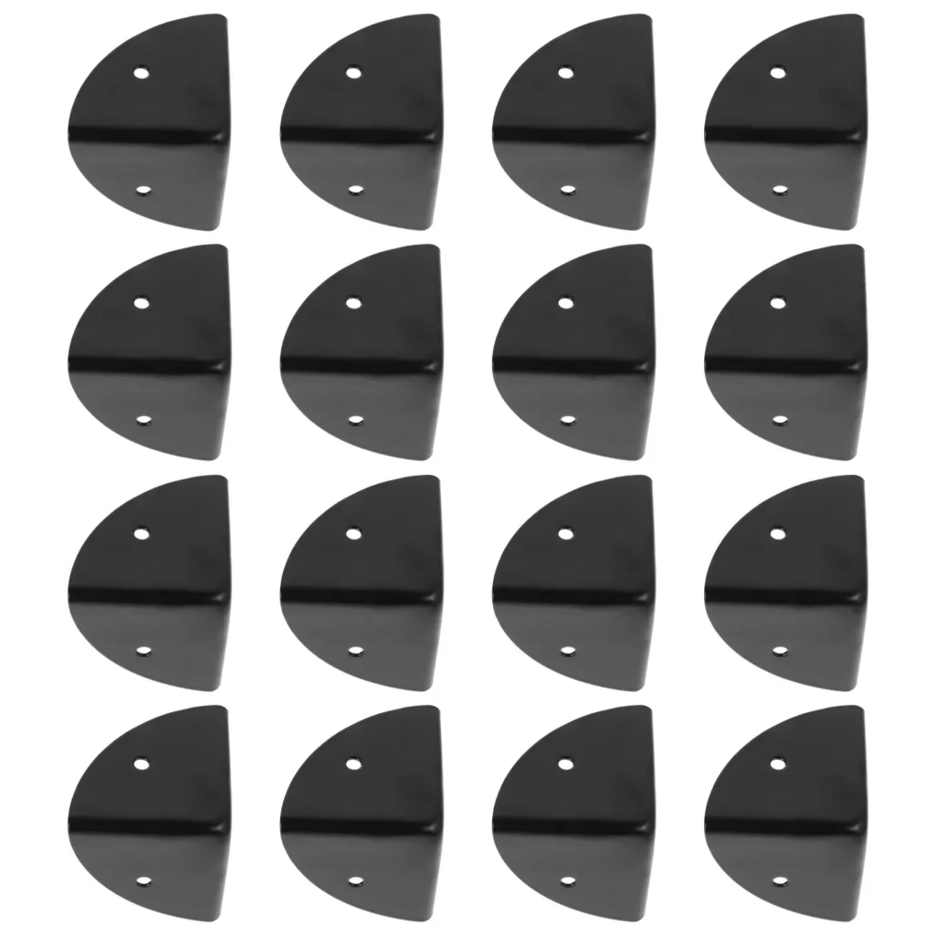 Protector de Metal para esquina, caja de herramientas, estuche de maquillaje, protección de bordes duradera, herrajes de seguridad para muebles, 16 Uds.