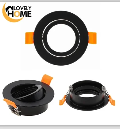 4 Uds. Marco de luz LED de techo de aluminio marco de luz Led empotrable ajustable recorte 65mm MR16 GU10 accesorios de iluminación de techo Led