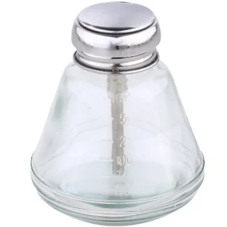 Dispensador de Alcohol de vidrio duradero, botella limpiadora portátil para uso doméstico al aire libre, botella dispensadora de núcleo metálico de 180ml, 1 Uds.