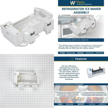 Reemplazo del conjunto de máquina de hielo para refrigerador lateral a lado Compatible con OEM