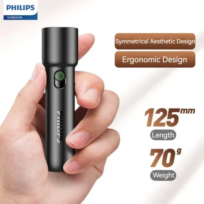 Philips 2025 nueva linterna portátil EDC linternas LED recargables para Defensa Personal autodefensa Camping senderismo