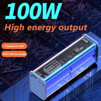 Caja de cargador de batería 18650 juego DIY 100W pd22.5w carcasa del Banco de energía de carga rápida caja de almacenamiento de batería de carga micro tipo - C