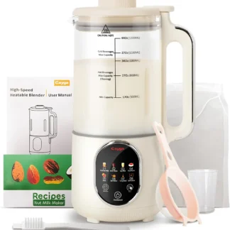 Máquina casera para hacer leche de nueces de aleación de titanio de 44oz, máquina para hacer leche de soja, almendras caseras, avena, jugo, coco para bebidas a base de plantas w