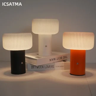 Lámpara de mesa con forma de seta LED, lámpara de escritorio con atenuación de 3 colores, decoración de escritorio, lámpara de ambiente para restaurante, dormitorio, mesita de noche