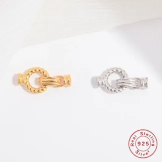 Cierre de conector roscado de plata de ley S925, accesorio de cierre de extremo de pulsera y collar hecho a mano DIY SK127