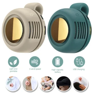 Ventilador sin aspas montado en la cintura Ventilador de mano portátil recargable USB-C 360 ° Ventilador sin aspas ajustable para exteriores para deportes al aire libre