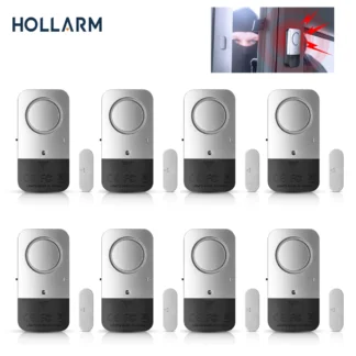 Hollarm-Sensor de alarma magnético inalámbrico para puerta y ventana, detectores de 130dB para el hogar, Kits de alarma antirrobo, protección de seguridad