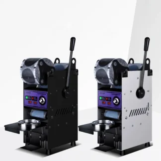 Sellador semiautomático para tazas de papel, máquina de sellado de película para tienda de té y leche, Manual comercial