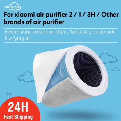 10 Uds PM2.5 filtro Kimberley algodón electrostático algodón antipolvo para purificador de aire Xiaomi 2 2C 2H 2S 3 3C 3H aire acondicionado