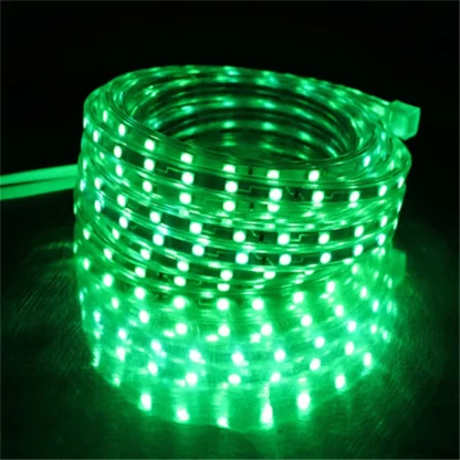 Tira de luces LED 5050 220V cinta de luz LED Flexible impermeable 220V lámpara cadena exterior 1M 2M 3M 4M 5M 10M 12M 15M 20M 25M 60LEDs/M