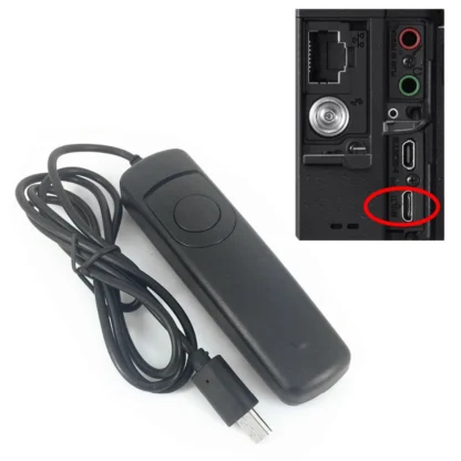 RM-VPR1 Cable de liberación remota del obturador Control para Sony ZV1 A6600 A6500 A6400 A6300 A1 A9 A7 A7R V A7S II III IV V RX100 M5 VPR1