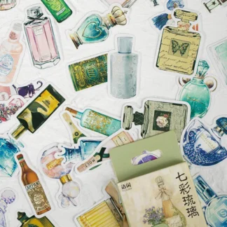 50 Uds. De sellos adhesivos de arte Retro, papelería adhesiva para diario, suministros decorativos, etiquetas adhesivas de frutas y plantas