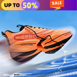 Zapatillas para correr para hombre, deporte, maratón, placa de carbono, transpirables, de alta calidad, cómodas, atléticas, antideslizantes, cojín de aire