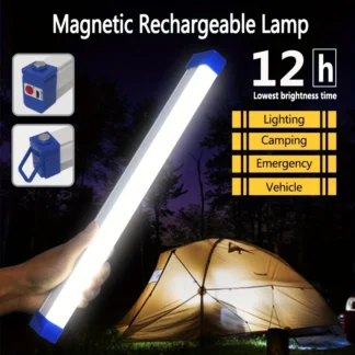 Linterna LED superbrillante, luz de emergencia recargable por USB, reflector portátil magnético para acampar, bombilla para exteriores para mercado nocturno