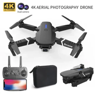 Dron profesional E88 Pro 4K gran angular HD 1080P cámara WiFi altura mantener plegable RC Drone Quadrotor helicóptero juguetes para niños