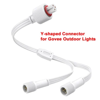 Conector en forma de Y para luces exteriores Govee, distribuidor de cable de extensión impermeable IP68 para Cable Govee de 3 pines 22AWG
