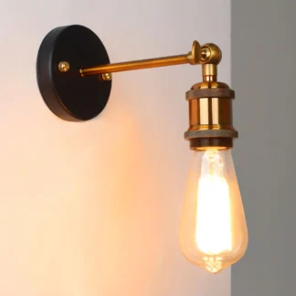 Lámpara de pared Industrial Retro de hierro con cabezal de lámpara ajustable para pasillo dormitorio sala de estar decoración interior accesorio de iluminación