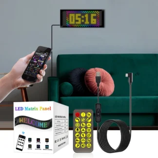 Pantalla LED Flexible USB de 5V, Panel de píxeles de matriz, Control inteligente por aplicación Bluetooth, patrón RGB, Graffiti, texto, exhibición de fiesta, coche