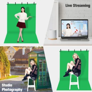 Kit de fotografía de fondo de Color de 5x7 pies con fondo en forma de T de 5x7 pies soporte ajustable 5 abrazaderas de resorte telón de fondo de estudio