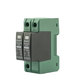 3 uds CHYT buena calidad 35mm carriles Din 20KA 40KA 600V DC 2P SPD dispositivo de protección contra sobretensiones Protector contra sobretensiones