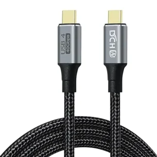 DTECH Nylon trenzado 100W USB C a tipo C 5A Cable de datos USB 4.0 de carga rápida 1M