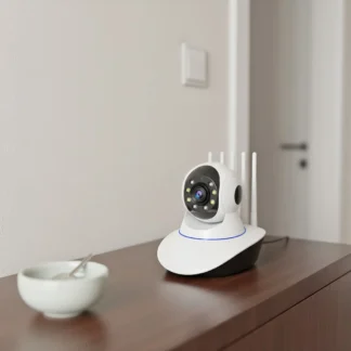 Cámara WiFi de 5 antenas - Seguridad en el hogar HD a todo color 360 ° Vigilancia Webcam Baby Monitor