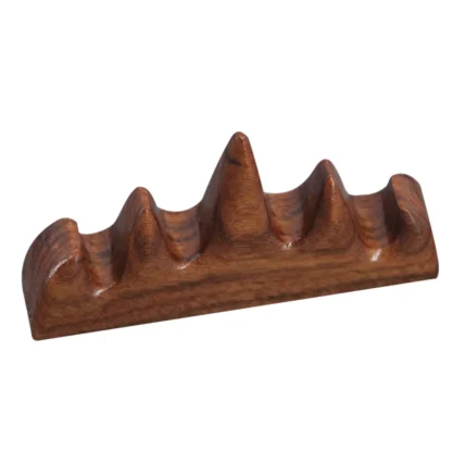 Soporte de madera para pinceles de caligrafía, decoración de escritorio con forma de montaña, soporte de almacenamiento para bolígrafos de tinta, soporte para pinceles chinos