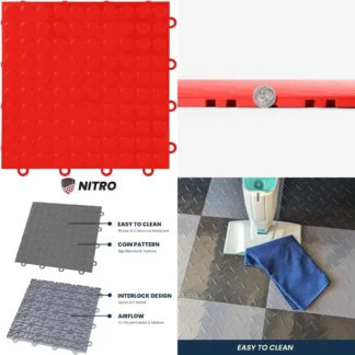 Azulejos de plástico entrelazados antideslizantes para piso de garaje, alfombrillas a presión de 12x12 para soluciones de organización y almacenamiento de garaje