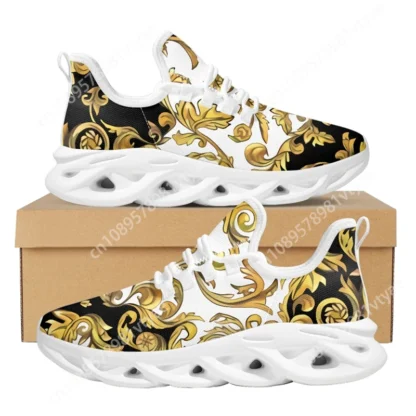 Zapatos de diseño Floral de lujo para mujer, zapatillas de plataforma Multicolor, transpirables, suaves, informales, talla 36-48