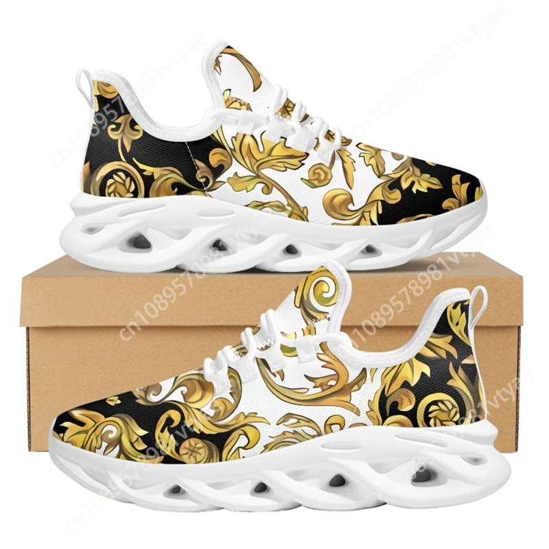 Zapatos de diseño Floral de lujo para mujer, zapatillas de plataforma Multicolor, transpirables, suaves, informales, talla 36-48